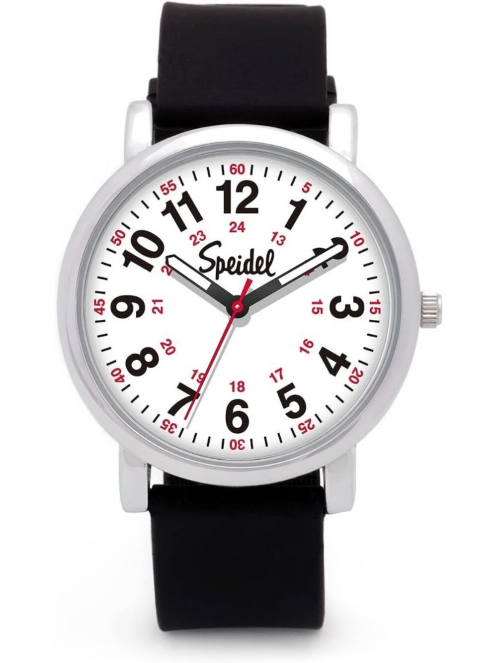 Medical Scrub Watch for Nurses & Students - Easy Read Dial, Silicone Band, Water